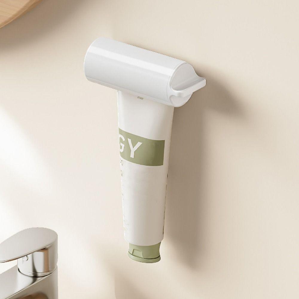 White Toothpaste Squeezer Plastic Toothpaste Dispenser Holder Toothpaste Clip for Bathroom
