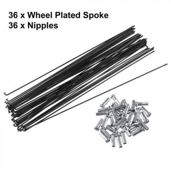 Universal Bicycle Steel Spokes 14G Bike Spoke 268mm Length w/ Nipples Pack of 36