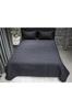 Star Double Quilted Bedspread Black