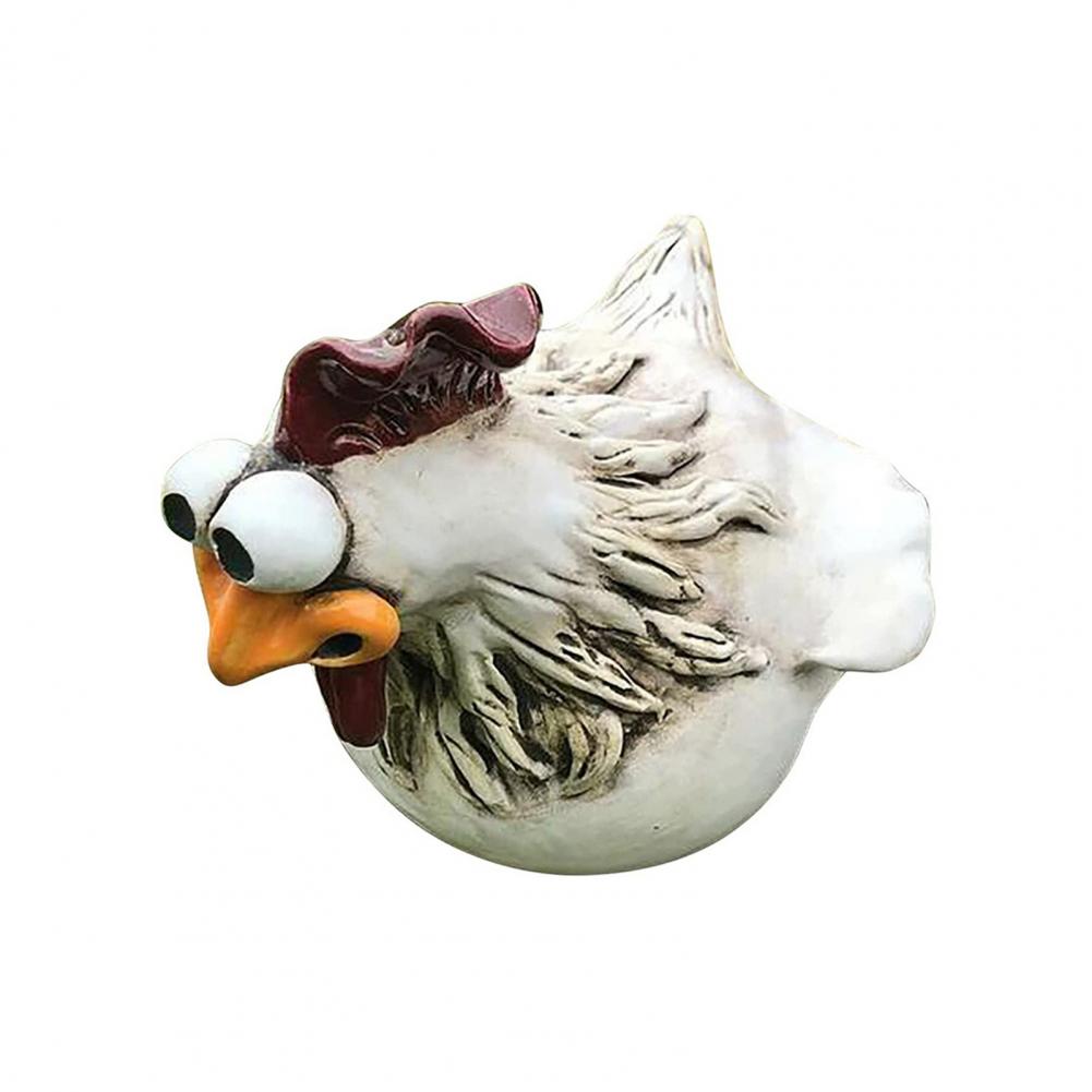 

Chicken Garden Stake Funny Waterproof Non-Fading Resin Spoof Cock Garden Decor Creative Rooster Sculpture For Courtyard