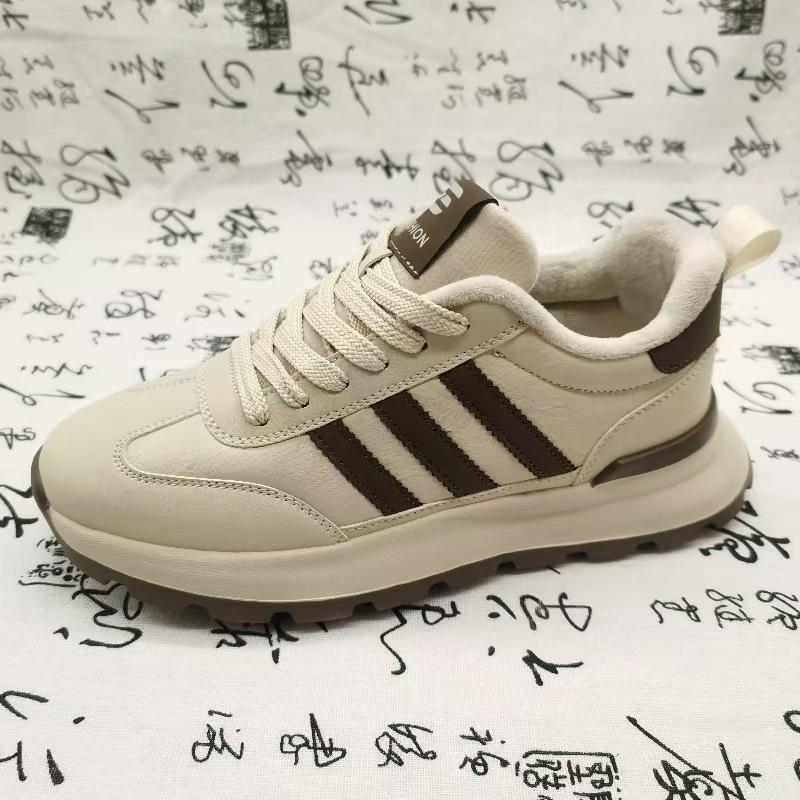 Men's 2025 Casual Leather Shoes, Winter Fleece Lined, Thickened Warm Genuine Leather Sport Shoes