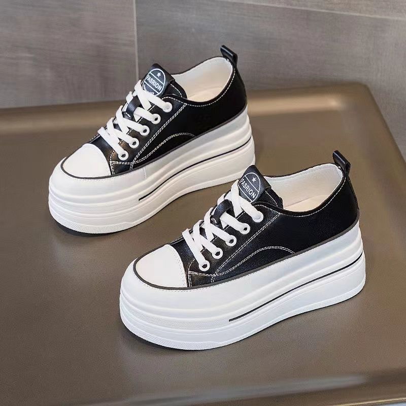 Thick-soled CM Soft-soled Summer New Inner Height-increasing Women's Shoes Soft Leather Versatile Small Casual