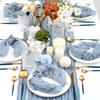 Dusty Blue Gauze Boho Table Runner Rustic Semi Sheer Fabric Cheese Cloth Table Runner Birthday Party Wedding Bridal Shower Decor