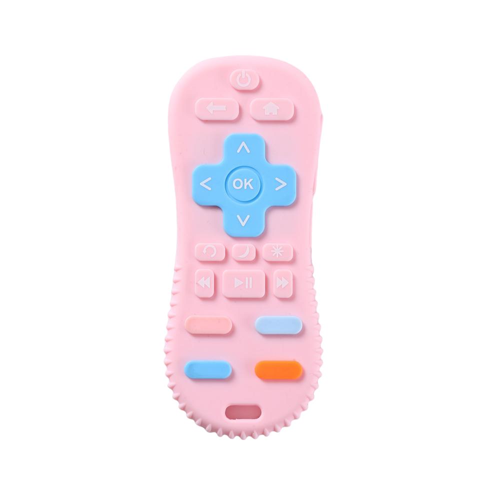 Brinquedos de Silicone para Controle Remoto de Bebê Mordedor Bebê Anti-Dentição Bastão de Morder Feliz Desenho Animado Chupeta Mordedores
