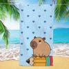 1 Stück Capybara Strandtuch 3D-bedruckt Mikrofaser Weich Wasserabsorbierend Atmungsaktiv Handtücher Geschenk Für Kinder Cartoon Strandtücher