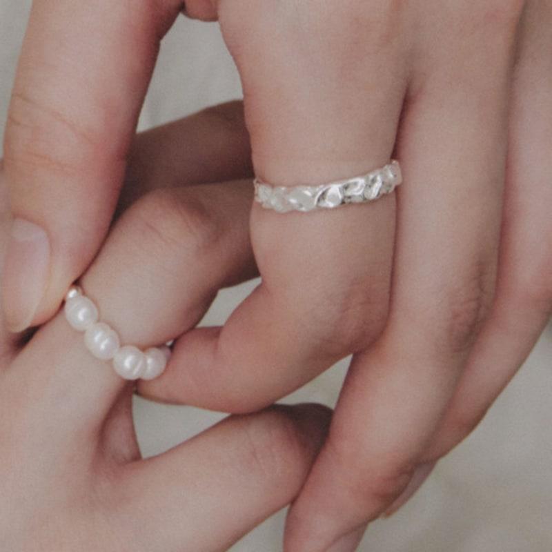 enuff (silver 925) Cracker textured ring