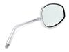 Nakira Oval Motorcycle Universal Set of 2 and for Mirrors, 10mm, (Left Right), PCX, Grom, CB400SF, etc. (NKR0001246) (Plated Silver)