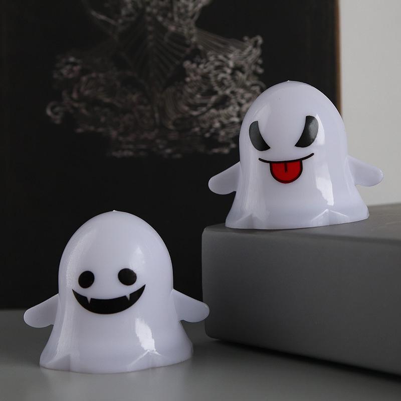 Halloween Ghost Night Light LED Cartoon Decorative Colorful Tabletop Decoration Ghost Party Happy Halloween Party Decor Ghost