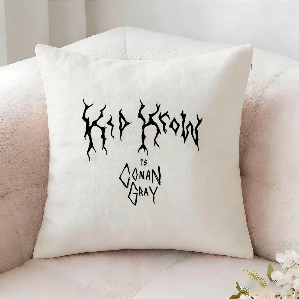 C-conan G-Gray Singer Pillow Case Pillowcase, Double-sided Printed, Sofa Cushion, Bedroom Headboard Pillow