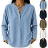 Women's Denim Button Loose Fit Top for Casual Everyday Wear