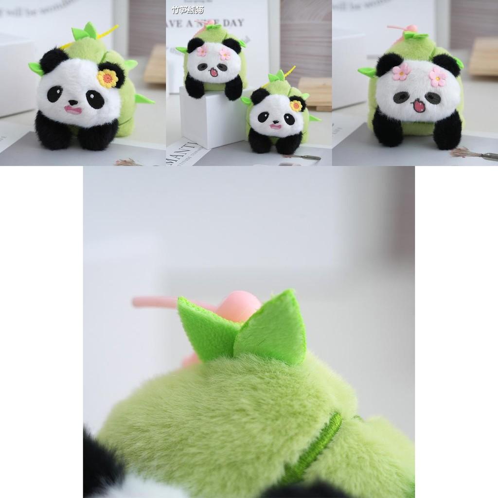 Adorable Panda Plush Backpack Keychain Toy Soft Fluffy Doll Cute Accessory For Kids