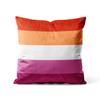 Gaslight Gatekeep Girlboss Orange Pink Lesbian Flag Stripes Throw Pillow Covers Cushion Cases Pillowcases for Sofa Cm X Cm