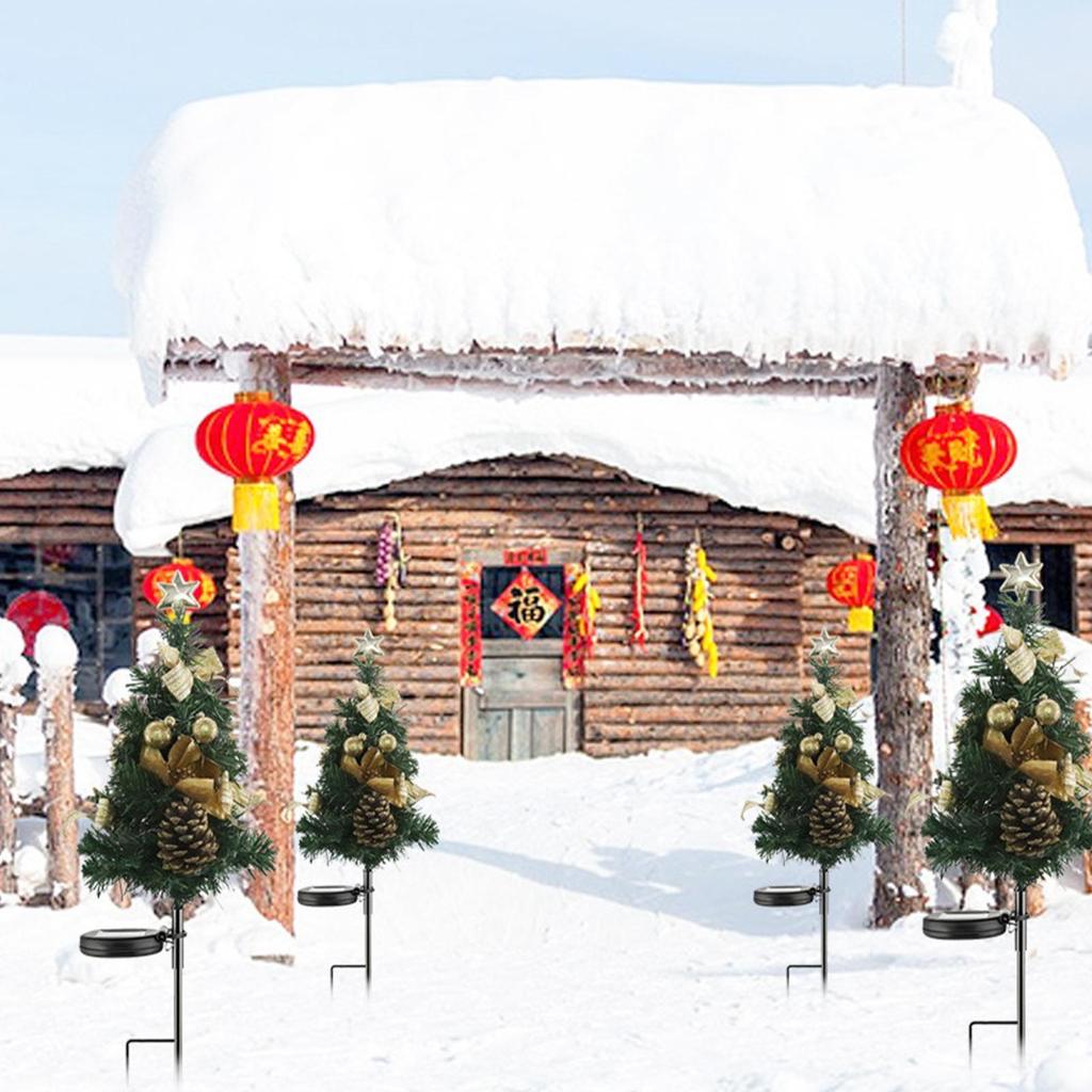 2ks solárních světel na vánoční stromky Venkovní voděodolné LED Zahrada Zahrada Trávník Krajina Slavnostní dekorativní podlahová světla