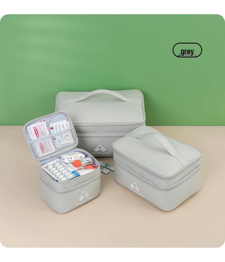 Convertible Double-Layer Medicine Storage Bag: Portable Medical Kit for Travel and Outdoor First Aid
