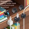 Cable Organizer Clips Set of 6, Self Adhesive Cord Management Holders, No Drilling Wire Clips for Desk, Car, Home and Office Cables