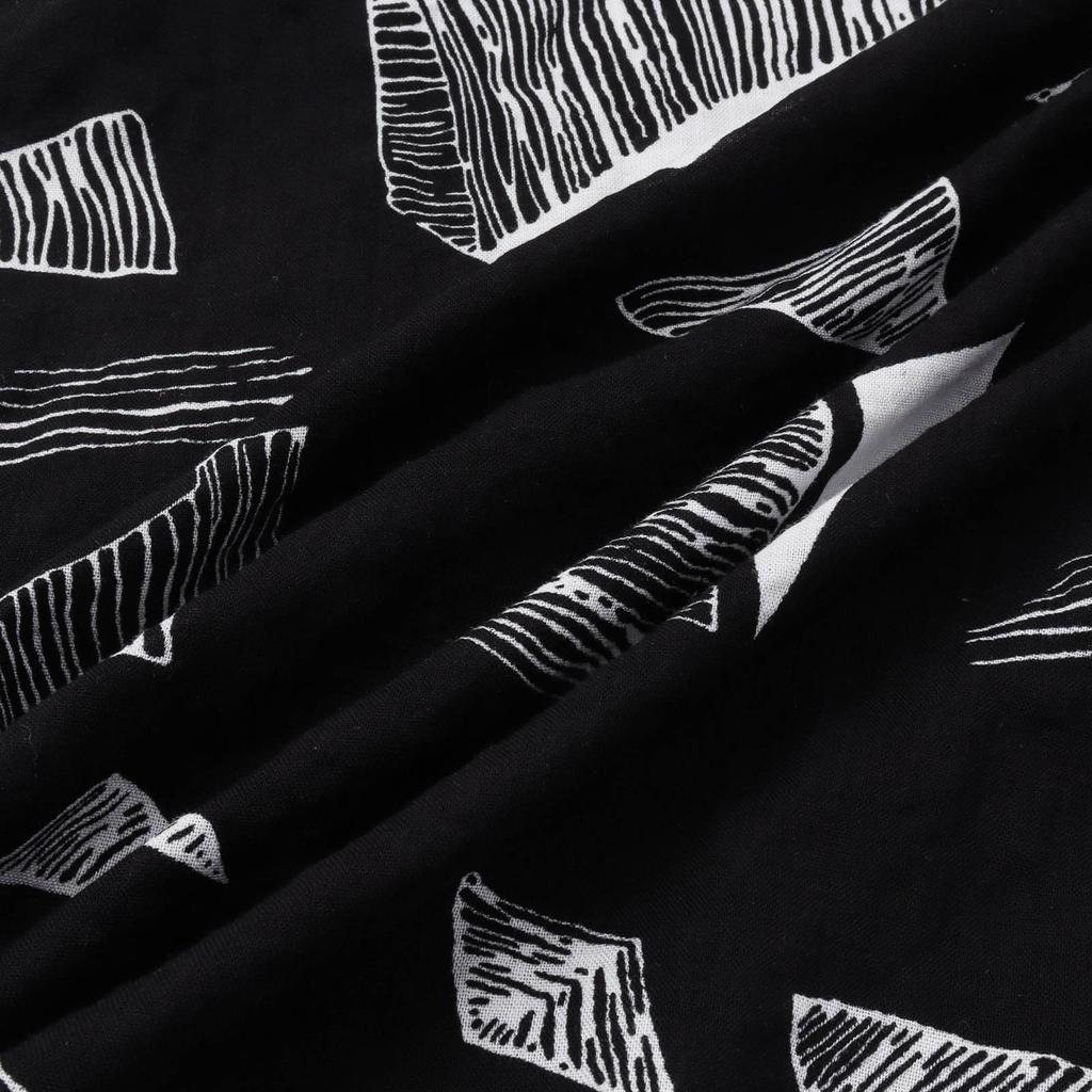 Men's Summer Casual Loose Resort Geometric Print Short Sleeve Top Beach Lapel Shirt