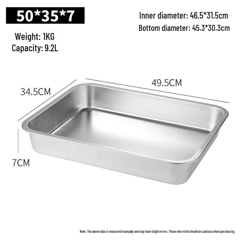 304 Stainless Steel Extra Large Deep Rectangular Self-Service Food Basin with Lid