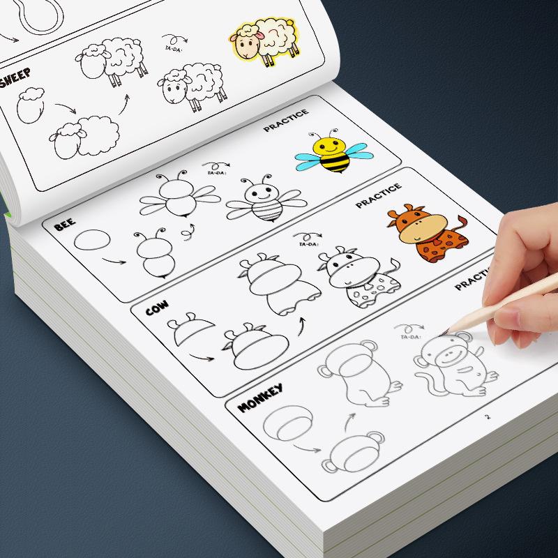 Kids' Step-by-Step Drawing and Coloring Book for Beginners