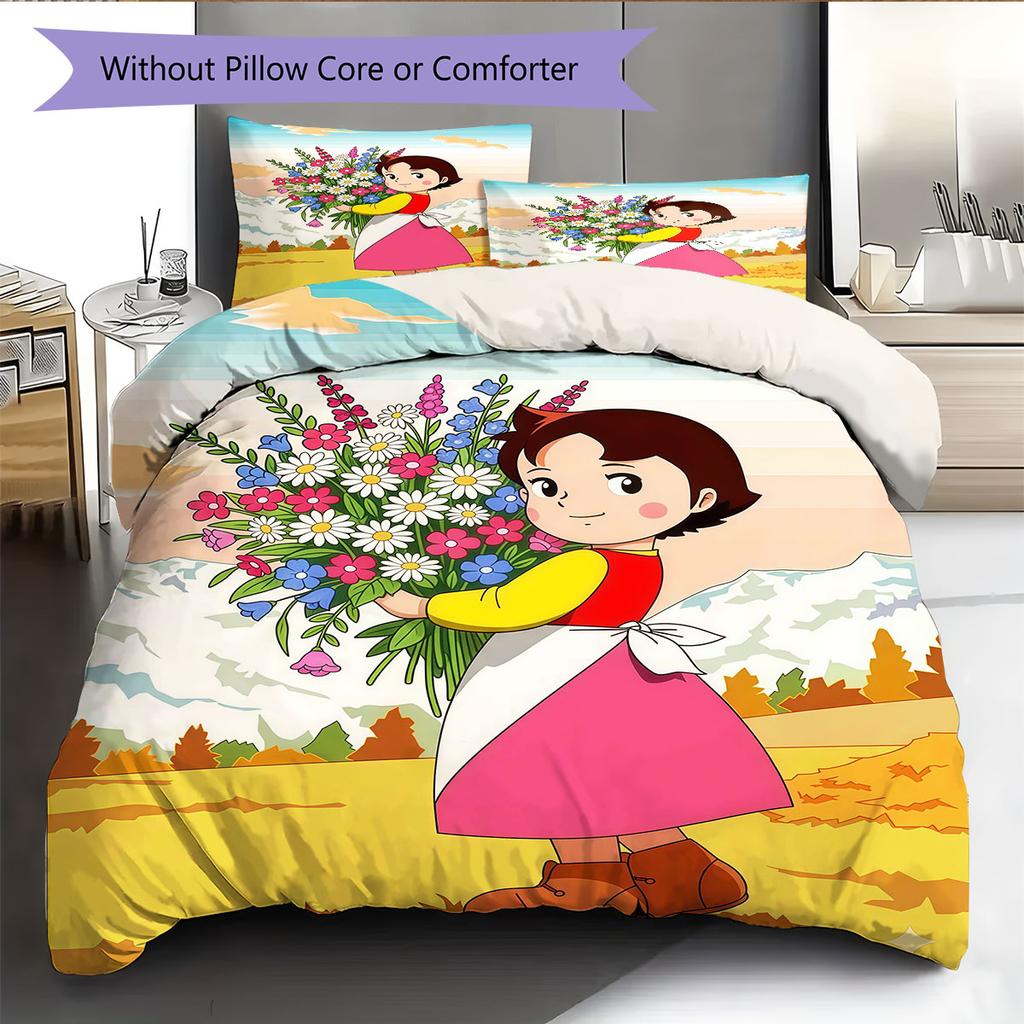 Heidi Bedding Quilt Set Quilt Cover Pillowcase Home Decoration Birthday Gift (1 * Duvet Cover + 2 * Pillowcase, Without Core)