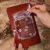 6 pcs/pack Adhesive PVC Plant Flower Sticker Nature Transparent Flower Stickers  Album