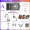 Stainless Steel Kitchen Sink with Large Single Bowl, Honeycomb Design, and Waterfall Knife Holder for Vegetable and Dish Washing