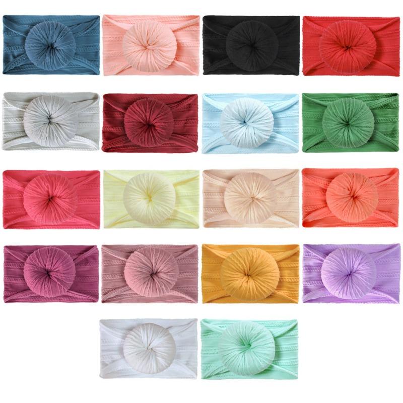 Infant and Toddler Nylon Jacquard Headband Headgear Soft Donut Nylon Stockings Children's Headband Hair Accessories