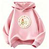 Kids Girls Hoodie Elfie Cartoon Super Elf & Winged Fairy Graphic Sweatshirt Floral Mushroom Circle Print  Casual Pullover Children Autumn Outfit