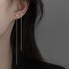 Elegant Square Tassel Earrings: High-End Women's Ear Jewelry for a Sophisticated Look
