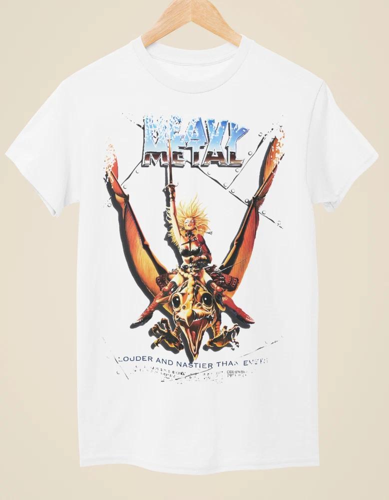 Heavy Metal Movie Poster Inspired Unisex White TShirt S