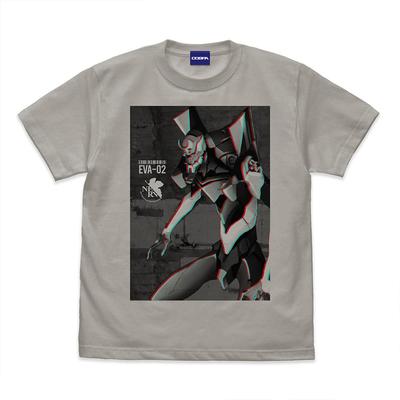 Cospa EVANGELION Eva Unit 2 Effect Visual LIGHT GRAY L Size T-shirt