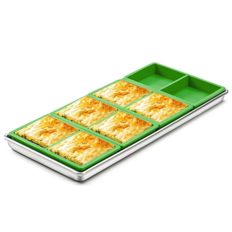 Pack of 4 Reusable Food Molds Silicone Texture Suitable for Freeze Dryer Trays Nonslip Dividers Dishwasher Safe
