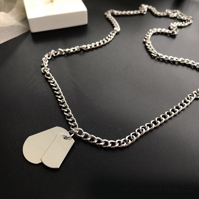 Multi-layer Punk Chains Cross Pendant Cool Hip Hop Geometric Metal Necklaces Fashion Sweater Chain Necklace