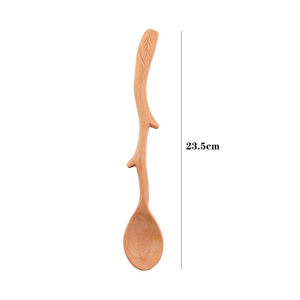 Japanese Style Flatware Cooking Mixing Stirring Spoon Kitchen Utensil Soup Spoon Wooden Spoon