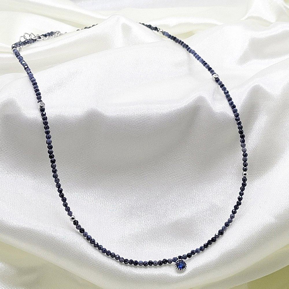 Slim Raw Sapphire Necklace