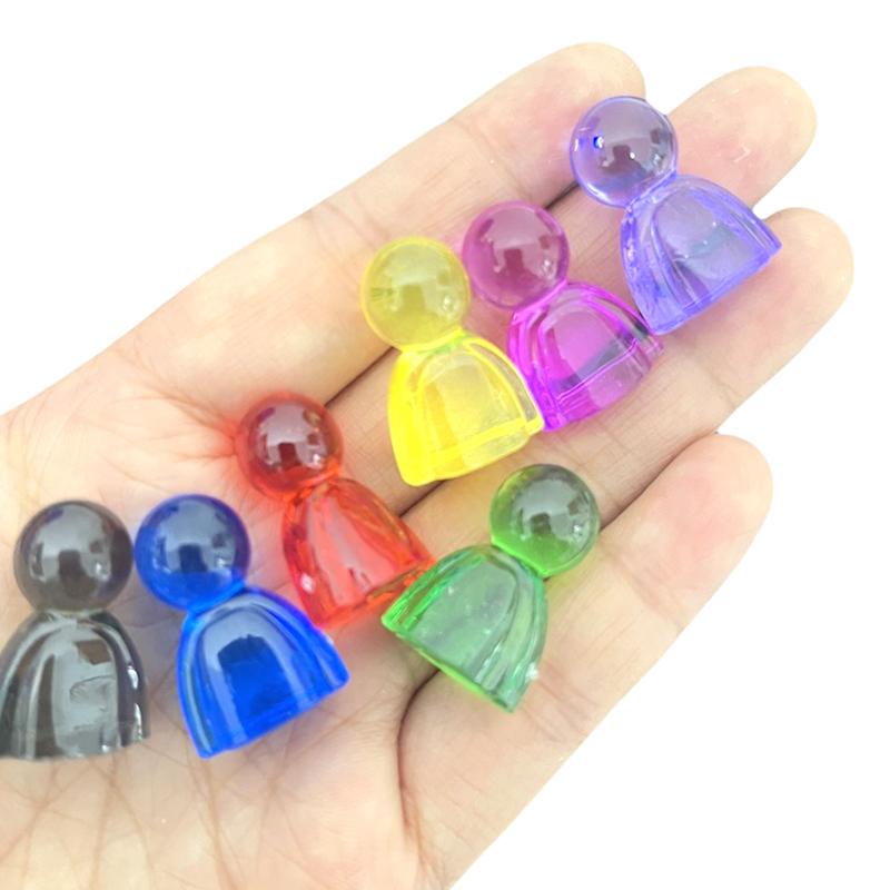 20 Stück 24*16*12mm Spielemarker Acryl Bunt Humanoide Meeples Schachfiguren Für Brettspiel Kartenzubehör