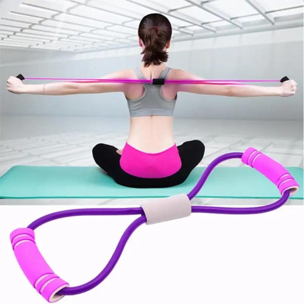 Yoga 8 Word Puller Workout Chest Fitness Equipment 8 Word Chest Expander Rope  Slimming Accessories