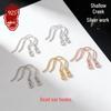 Vergulde S925 Sterling Zilveren Oorhaken met Ronde Studs - 5 Kleuren, DIY Oorbellen Accessoires