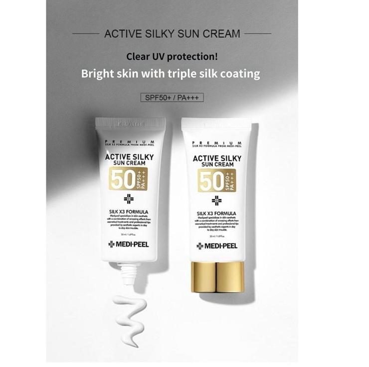 MEDI-PEEL Aktiv Silkeslen Solkräm SPF50+ PA++++ 50ml