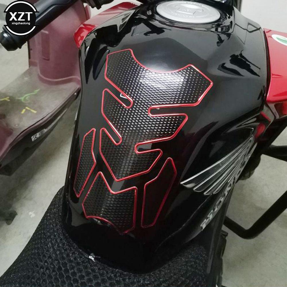 Universal Motorcycle Fuel Tank Stickers High Quality Car Decoration 3D Fish Bone Decals Protector Pad