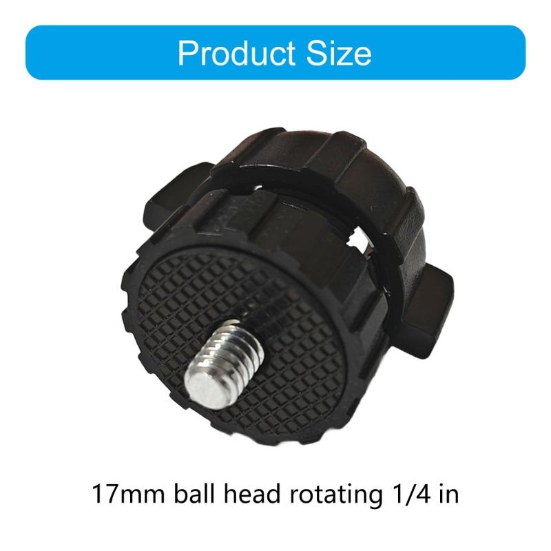 Easy Installation Ball Head Adapters for Cameras 17mm to 1/4 Thread Mount For Multiple Brands Construction