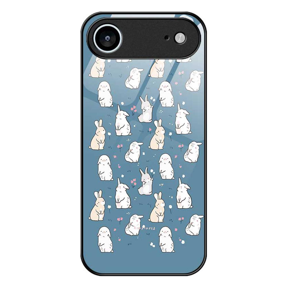 

For iPhone 17 Air Case PC TPU Tempered Glass Pattern Printing Shockproof Phone Back Cover B0322