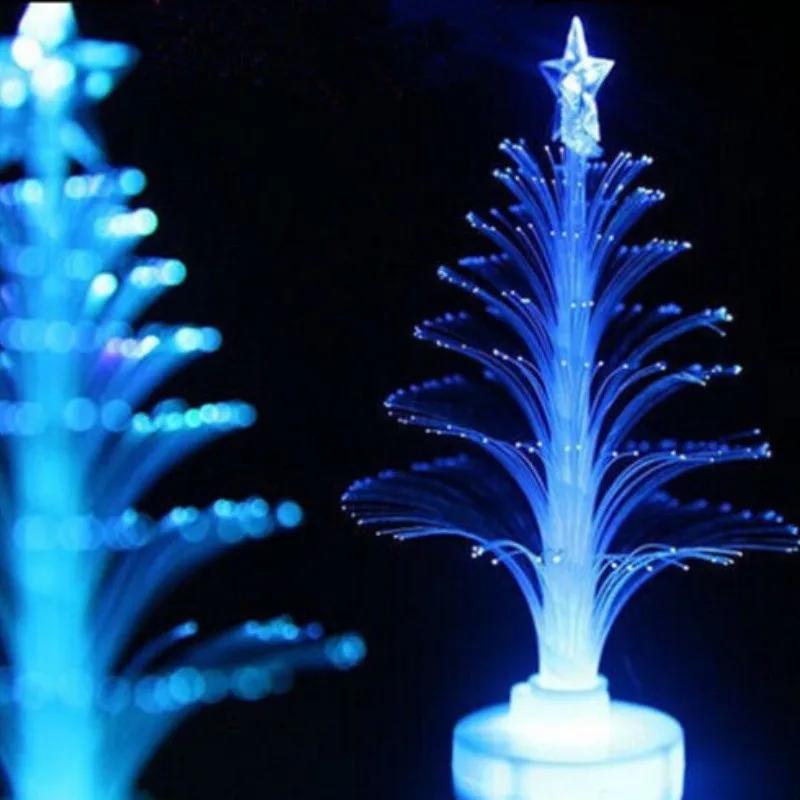 3/1pcs Mini Flashing LED Christmas Tree Colorful Fiber Optic Christmas Tree Night Light Home Party Decorations Romantic Gifts