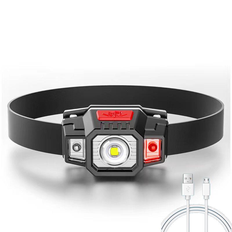 

Волновые индуктивные светодиодные фары Налобный фонарь Уличный портативный бытовой Ночной бег Рыбалка Налобные фонари чёрный