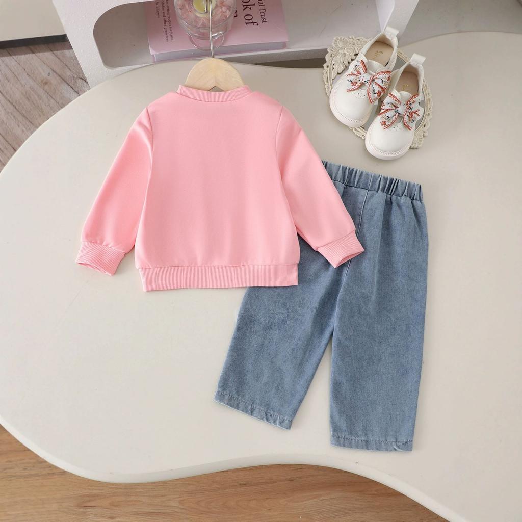 Kids Casual Long-Sleeve Set, Comfortable Daily Wear Outfits