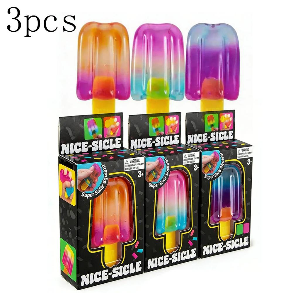 New Heart-Shaped Squeeze Fun Sensory Nice-Sicle Stress Relief Squishy Cube Anti-Anxiety Squeeze Object For Focus ADHD Population