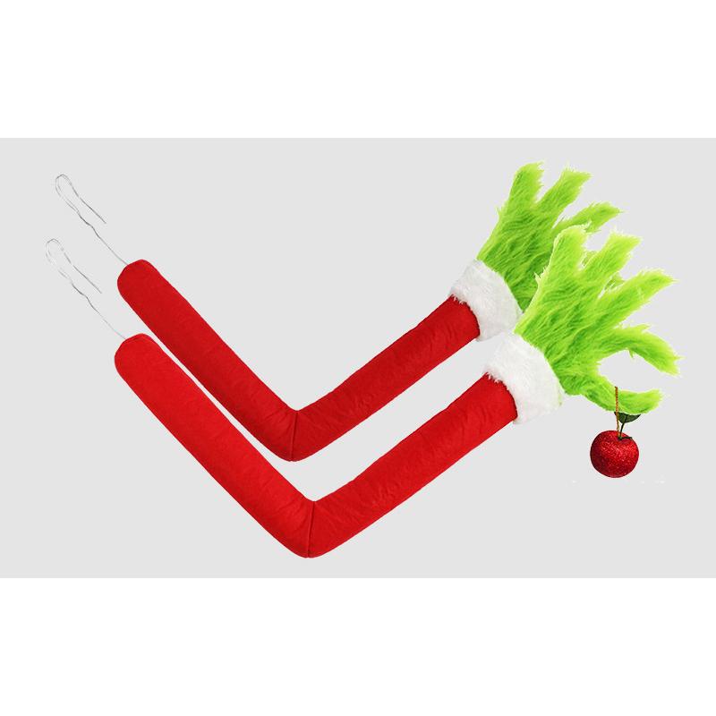 2025 Spot Zelená chlupatá příšera ruka přívěsek vánoční dekorace Grinch Grinch panenka zelená chlupatá příšera ruka