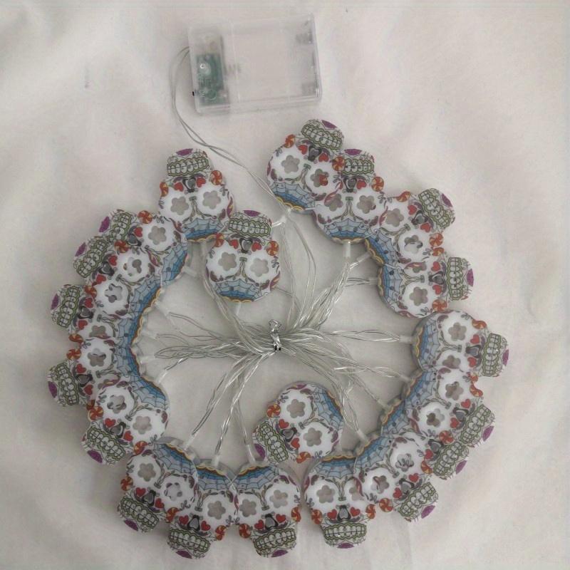 Halloween painted skull LED decorative light, holiday decorative light, ghost atmosphere string light nuage decoration