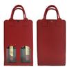 1Pcs Felt Red Wine Handbag Wine Gift Box With Clear Window Double Bottle Champagne Package Bags Wedding Favors For Guests
