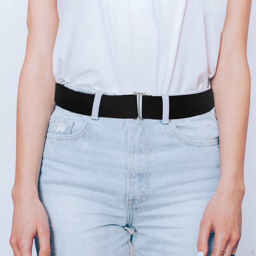 Belt for Women, Invisible Belt, Comfortable Elastic Waistband, Belts with Flat Buckle.