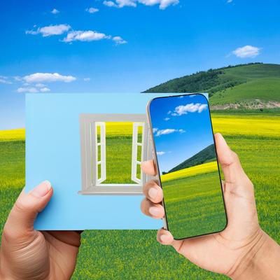 Kreativer Fensterrahmen-Fotografie-Requisit für Reisefotos Tragbarer Outdoor-Fotografie-Rahmen Verbessert Landschaften Und Motive Requisit für Blogger Und